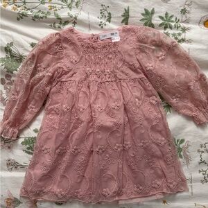 Zara Blush Pink Floral Kids Dress